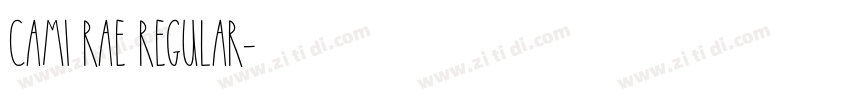 Cami Rae Regular字体转换